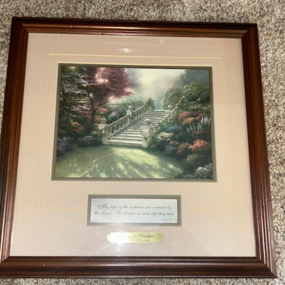 Thomas Kinkade "STAIRWAY TO PARADISE" Framed Print w/Certificate of Authenticity - Picture 4 of 12